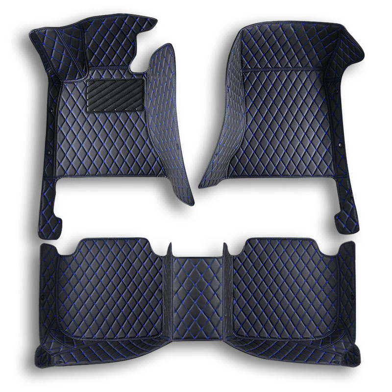 Black & Blue Luxury Diamond Car Floor Mats